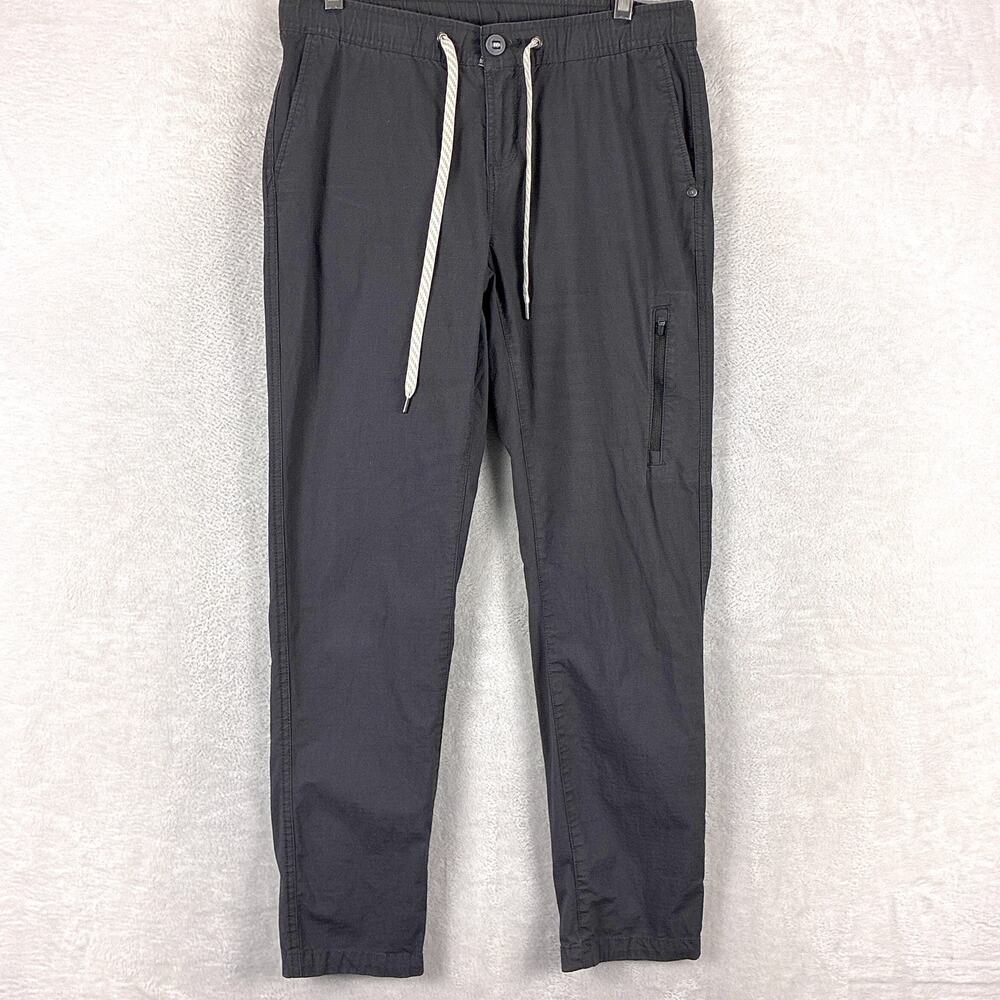Vuori Pants Men S Gray Ripstop Drawstring Preppy Outdoors Hiking Summer